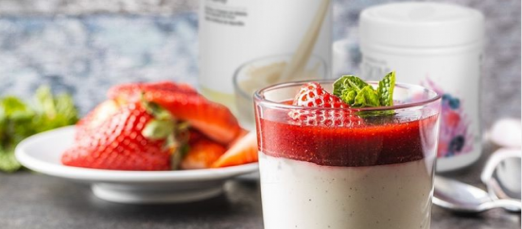 Creme de Baunilha com Calda de Frutas Vermelhas